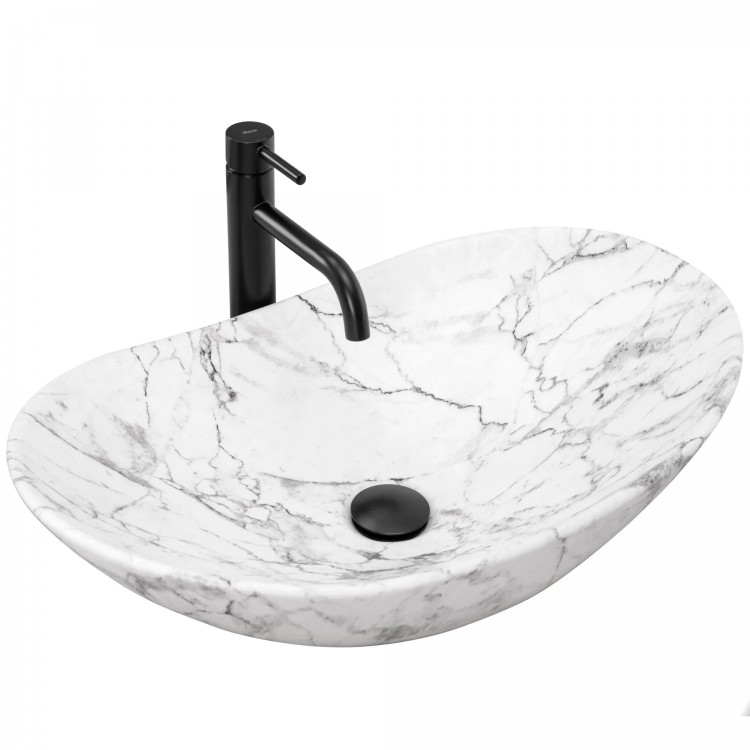 Накладной умывальник Rea Royal Statuario Marble Matt